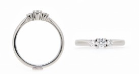 R1322-1441 - prsten vyrobený z platiny s diamanty - foto č. 1
